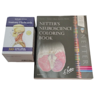 Kaplan Medical Anatomy Flashcards + Netter's Neuroscience Coloring Book